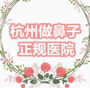 杭州做鼻子效果好的正規(guī)醫(yī)院