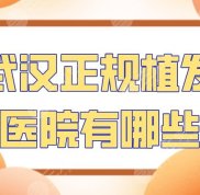 武漢正規(guī)植發(fā)醫(yī)院有哪些
