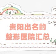貴陽(yáng)出名的整形醫(yī)院匯總