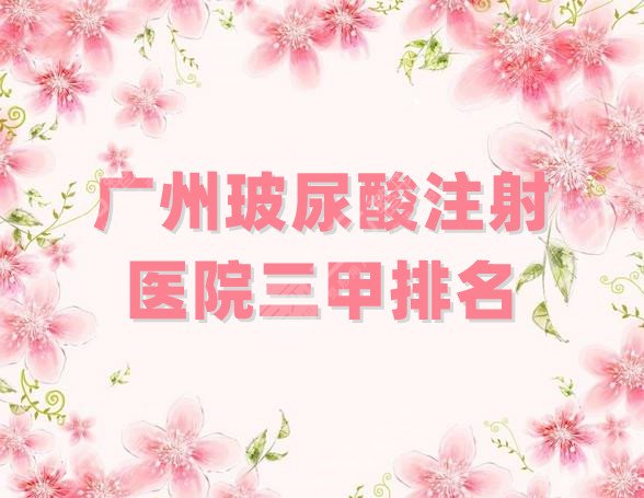 广州玻尿酸注射医院三甲排名top5公布