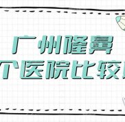 廣州隆鼻哪個(gè)醫(yī)院技術(shù)比較好