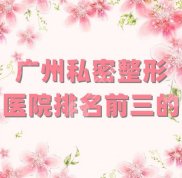 廣州私密整形醫(yī)院排名前三的有