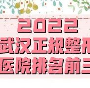 2024武漢正規(guī)整形醫(yī)院排名前三公布