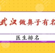 武漢做鼻子有名氣的醫(yī)生排名分享