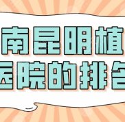 云南昆明植發(fā)醫(yī)院的排名top3