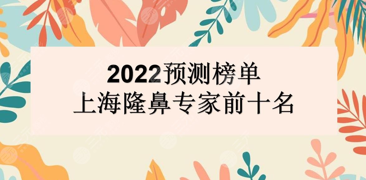 2022上海隆鼻专家前十名