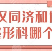 武漢同濟和協(xié)和整形科哪個好