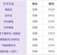 宜昌亞太整形價格表全新一覽