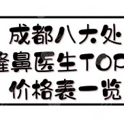 成都八大處隆鼻醫(yī)生TOP5