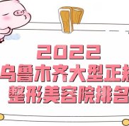 2024烏魯木齊大型正規(guī)整形美容院排名