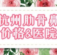 杭州肋骨鼻子大概多少錢