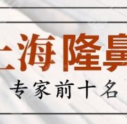 上海隆鼻專家前十名的名單