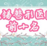 無錫前十名的整形醫(yī)院是哪些