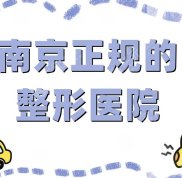 南京正規(guī)的整形醫(yī)院有哪幾家