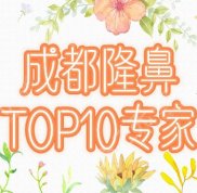成都隆鼻專家前十名有哪些