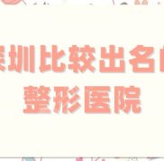 深圳比較出名的整形醫(yī)院有哪些