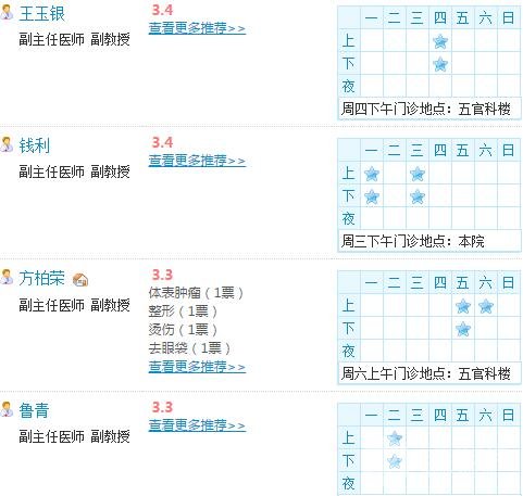 湘雅二医院美容科专家名单