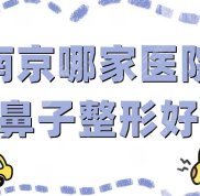 南京哪家醫(yī)院鼻子整形好