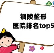 銅陵整形醫(yī)院排名top5出爐