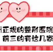 杭州正規(guī)的整形醫(yī)院排名