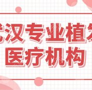 武漢專業(yè)植發(fā)醫(yī)療機構(gòu)名單