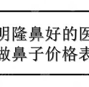 昆明隆鼻好的醫(yī)院+做鼻子價(jià)格表