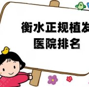 衡水正規(guī)植發(fā)醫(yī)院排名公布