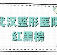 武漢整形醫(yī)院紅黑榜公布