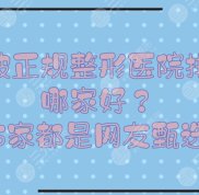 寧波正規(guī)整形醫(yī)院的排名