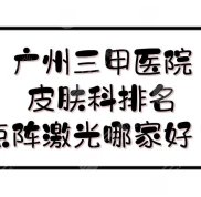 廣州三甲醫(yī)院皮膚科排名