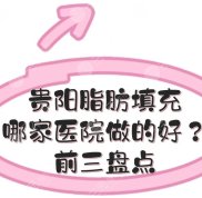 貴陽脂肪填充哪家醫(yī)院做的好